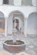 Joaquin Sorolla Atrium fountain oil painting artist